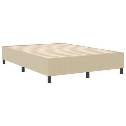 Box Spring Seng Grågrøn 140 X 190 Cm Corduroy Stof