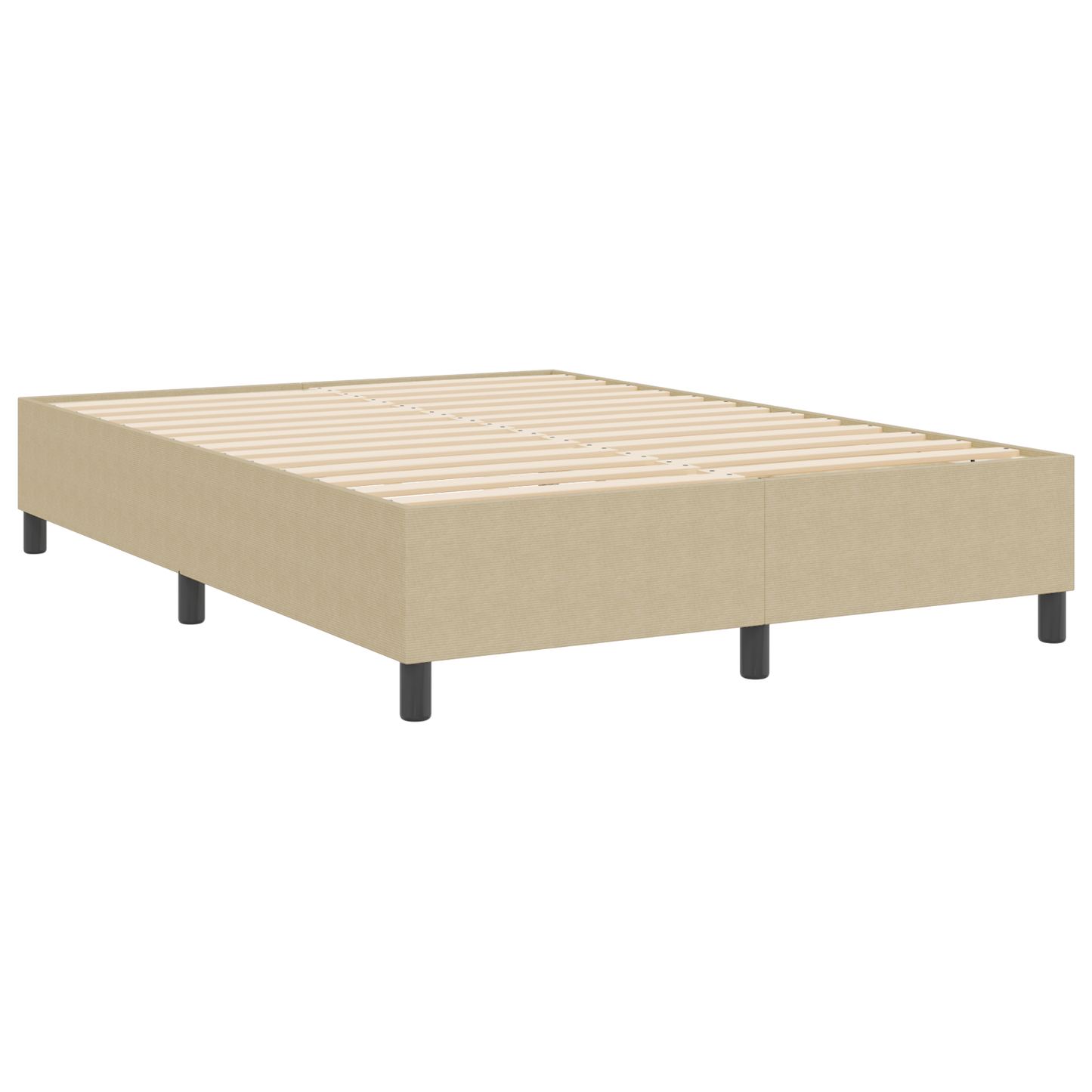 Box Spring Seng Grågrøn 140 X 190 Cm Corduroy Stof