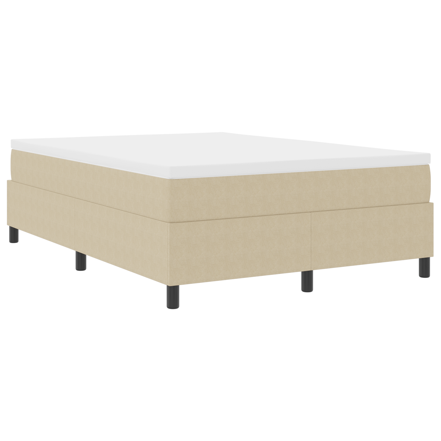 Box Spring Seng Grågrøn 140 X 190 Cm Corduroy Stof