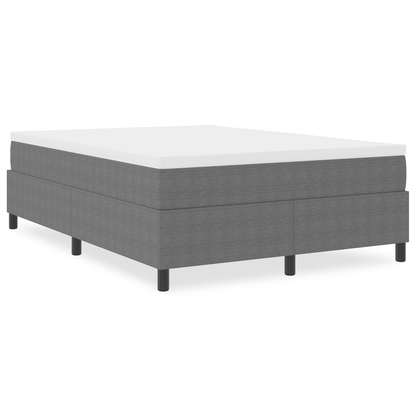 Box Spring Seng Lysegrå 140 X 200 Cm Corduroy Stof