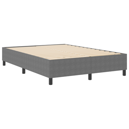 Box Spring Seng Lysegrå 140 X 200 Cm Corduroy Stof