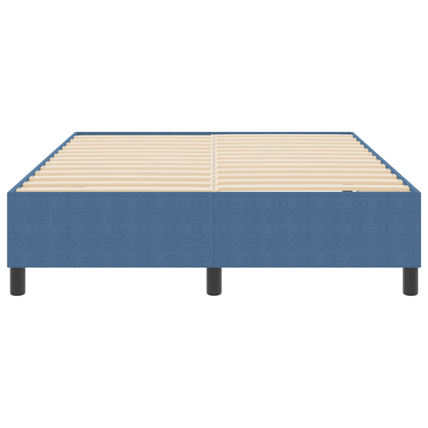 Box Spring Seng Blå 140 X 200 Cm Corduroy Stof