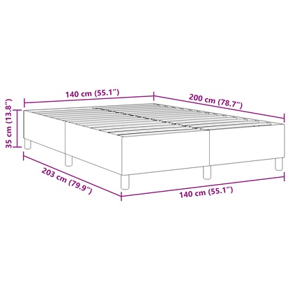 Box Spring Seng Grågrøn 140 X 200 Cm Corduroy Stof