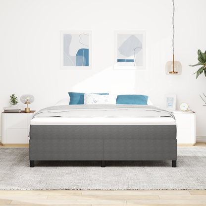Box Spring Seng Lysegrå 180 X 200 Cm Corduroy Stof