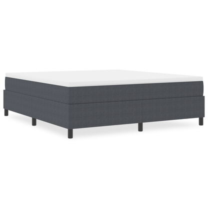 Box Spring Seng Mørkegrå 180 X 200 Cm Corduroy Stof