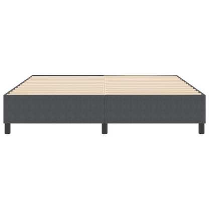 Box Spring Seng Mørkegrå 180 X 200 Cm Corduroy Stof