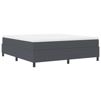 Box Spring Seng Mørkegrå 180 X 200 Cm Corduroy Stof