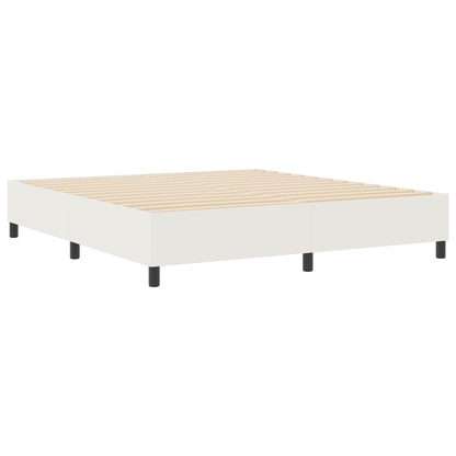 Box Spring Seng Creme 180 X 200 Cm Corduroy Stof