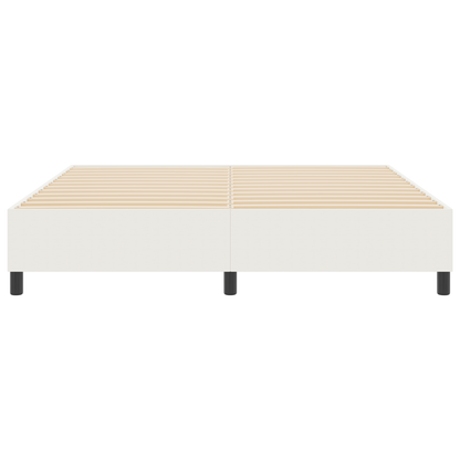 Box Spring Seng Creme 180 X 200 Cm Corduroy Stof