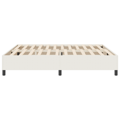 Box Spring Seng Creme 180 X 200 Cm Corduroy Stof