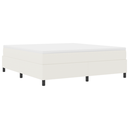 Box Spring Seng Creme 180 X 200 Cm Corduroy Stof