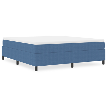 Box Spring Seng Blå 180 X 200 Cm Corduroy Stof