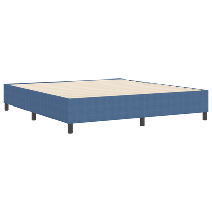 Box Spring Seng Blå 180 X 200 Cm Corduroy Stof
