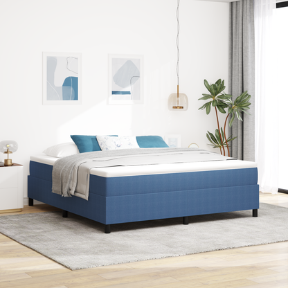 Box Spring Seng Blå 180 X 200 Cm Corduroy Stof