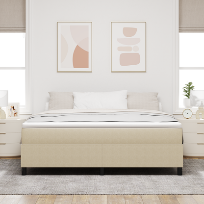 Box Spring Seng Grågrøn 180 X 200 Cm Corduroy Stof