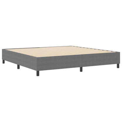 Box Spring Seng Lysegrå 200 X 200 Cm Corduroy Stof