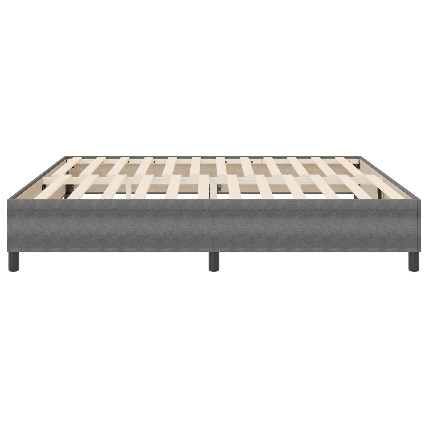 Box Spring Seng Lysegrå 200 X 200 Cm Corduroy Stof