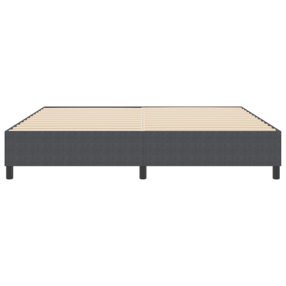Box Spring Seng Mørkegrå 200 X 200 Cm Corduroy Stof