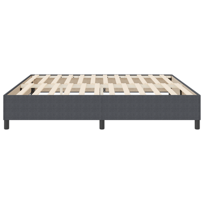 Box Spring Seng Mørkegrå 200 X 200 Cm Corduroy Stof
