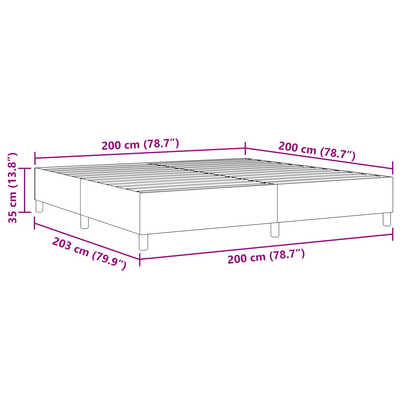 Box Spring Seng Mørkegrå 200 X 200 Cm Corduroy Stof