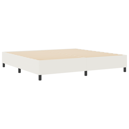 Box Spring Seng Creme 200 X 200 Cm Corduroy Stof
