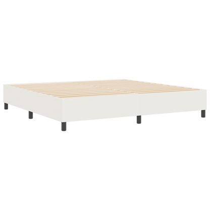 Box Spring Seng Creme 200 X 200 Cm Corduroy Stof