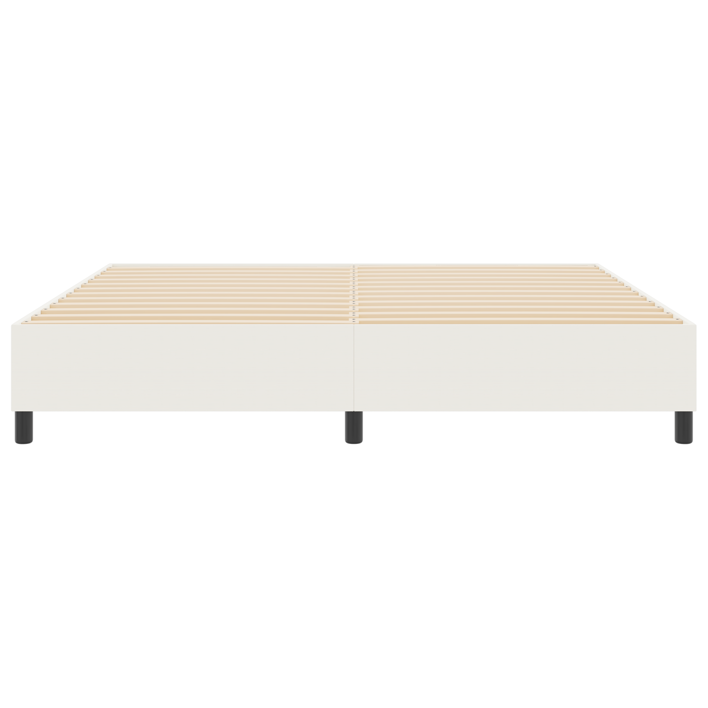 Box Spring Seng Creme 200 X 200 Cm Corduroy Stof