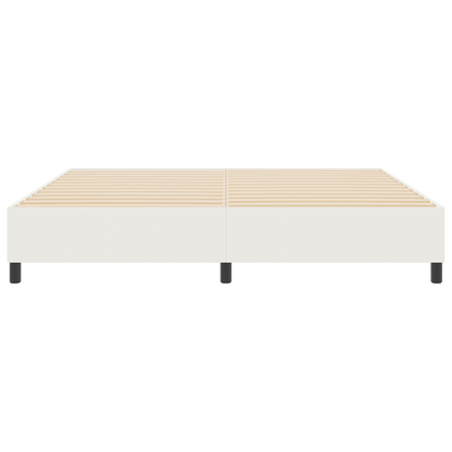 Box Spring Seng Creme 200 X 200 Cm Corduroy Stof