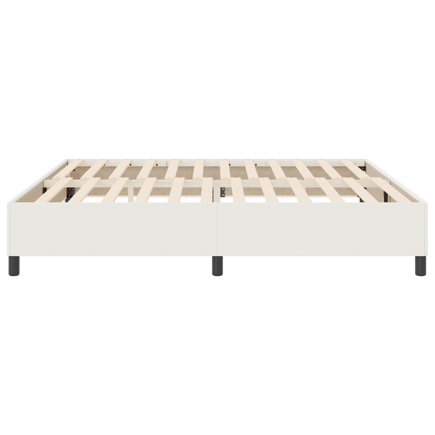 Box Spring Seng Creme 200 X 200 Cm Corduroy Stof