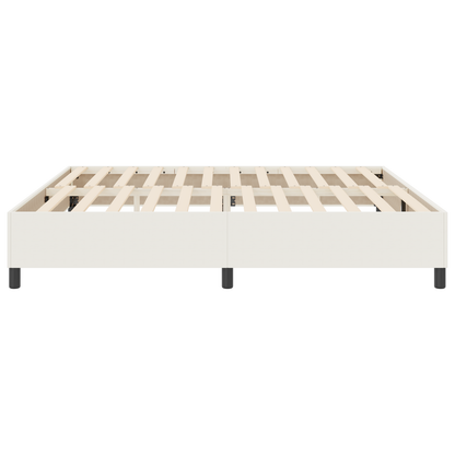 Box Spring Seng Creme 200 X 200 Cm Corduroy Stof