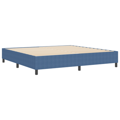 Box Spring Seng Blå 200 X 200 Cm Corduroy Stof