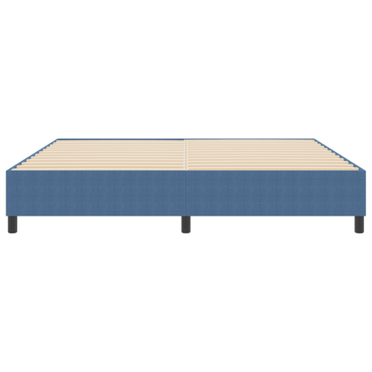 Box Spring Seng Blå 200 X 200 Cm Corduroy Stof
