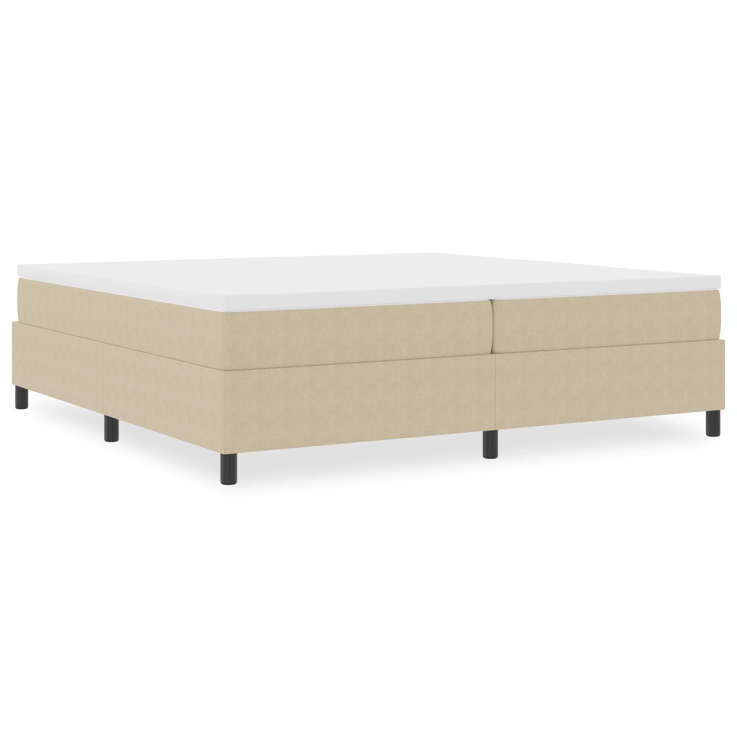 Box Spring Seng Grågrøn 200 X 200 Cm Corduroy Stof