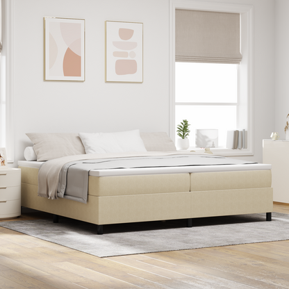 Box Spring Seng Grågrøn 200 X 200 Cm Corduroy Stof
