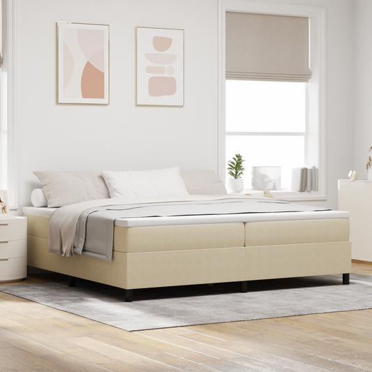 Box Spring Seng Grågrøn 200 X 200 Cm Corduroy Stof
