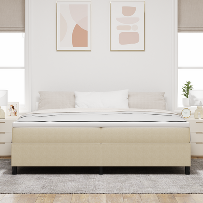 Box Spring Seng Grågrøn 200 X 200 Cm Corduroy Stof