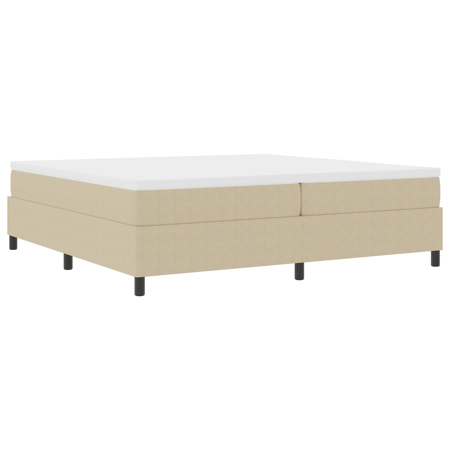 Box Spring Seng Grågrøn 200 X 200 Cm Corduroy Stof