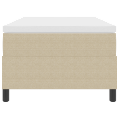 Box Spring Seng Lys Grå Og Hvid 203 X 100 X 60 Cm Corduroy Stof