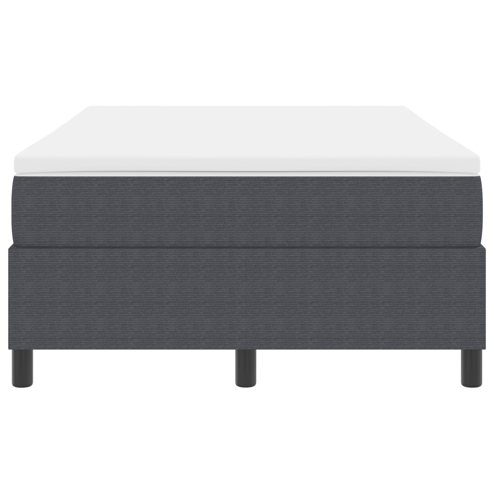 Boxspring Seng med Madras – Mørkegrå, 120 X 200 Cm, Corduroy Stof - billede 7