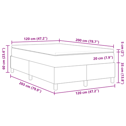 Boxspring Seng med Madras – Mørkegrå, 120 X 200 Cm, Corduroy Stof - billede 13