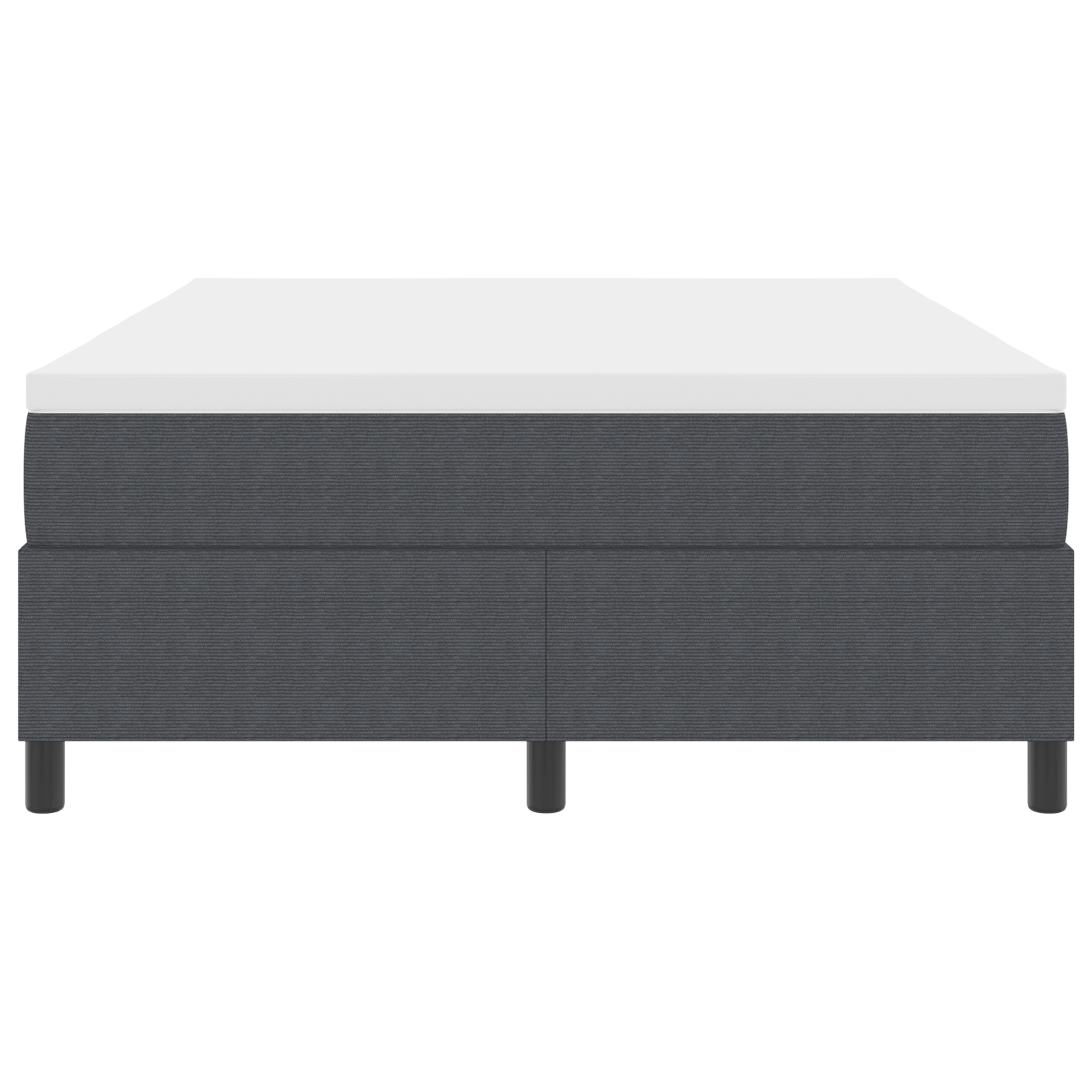 Box Spring Seng med Madras i Mørkegrå, 140 X 200 Cm, Corduroy Stof - billede 7