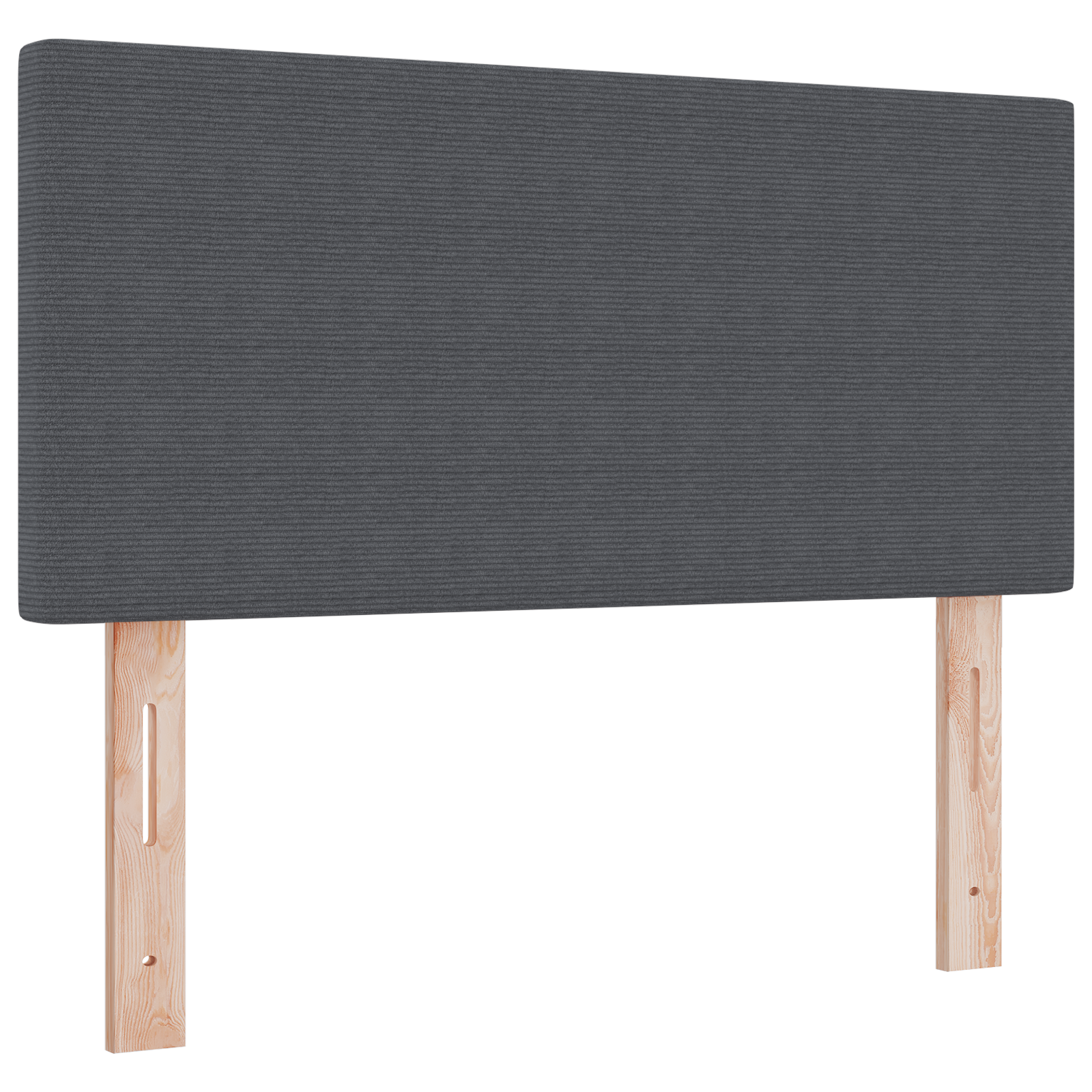 Box Spring Seng med Madras Mørkegrå 90x200 Cm Corduroy Stof - billede 7