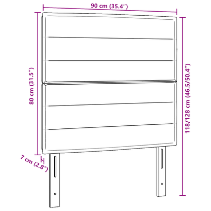 Sengegavl Linjer Design Blå 90 Cm Stof