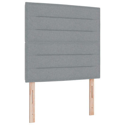 Sengegavl Linjedesign Lysegrå 100 Cm Stof