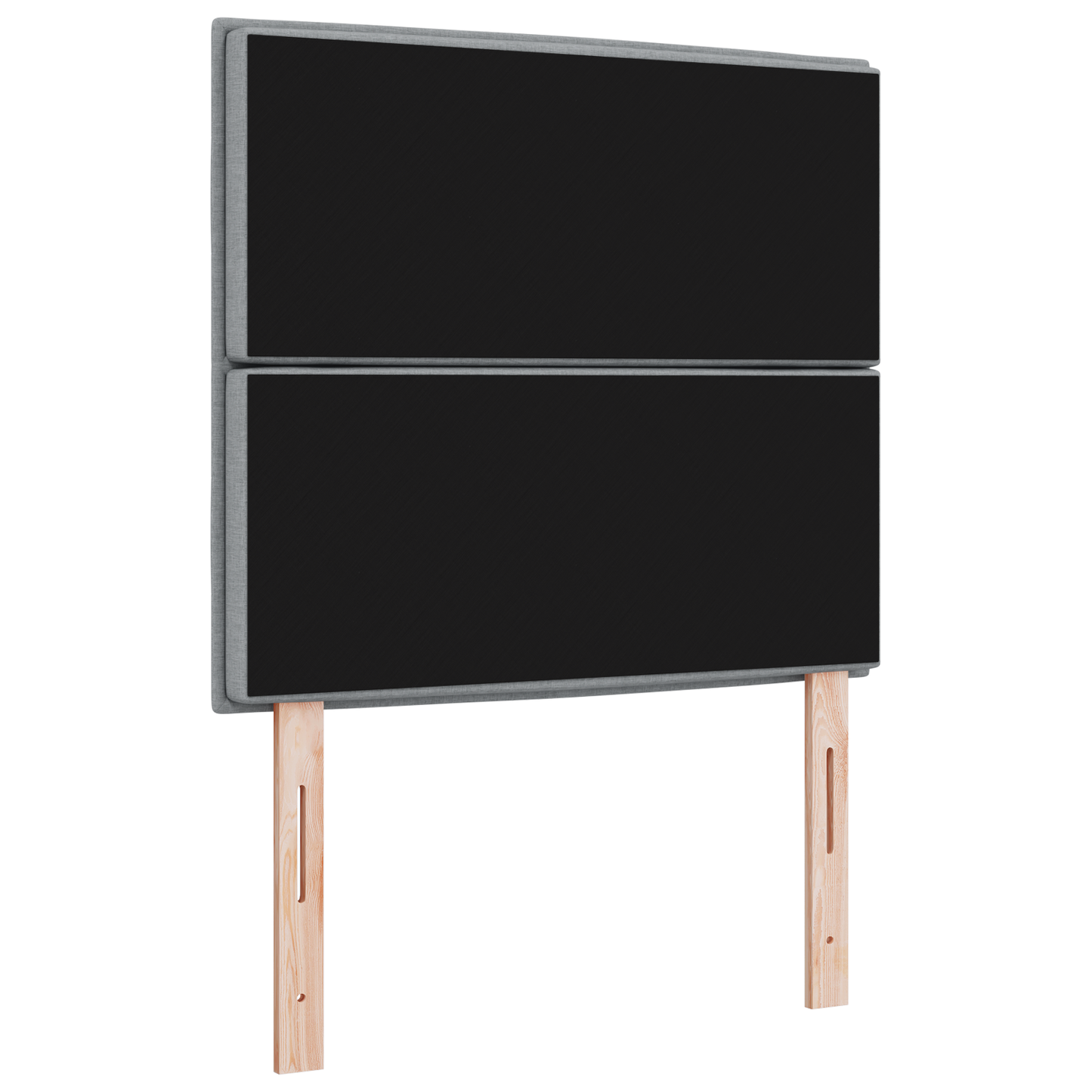 Sengegavl Linjedesign Lysegrå 100 Cm Stof
