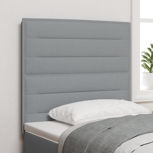 Sengegavl Linjedesign Lysegrå 100 Cm Stof