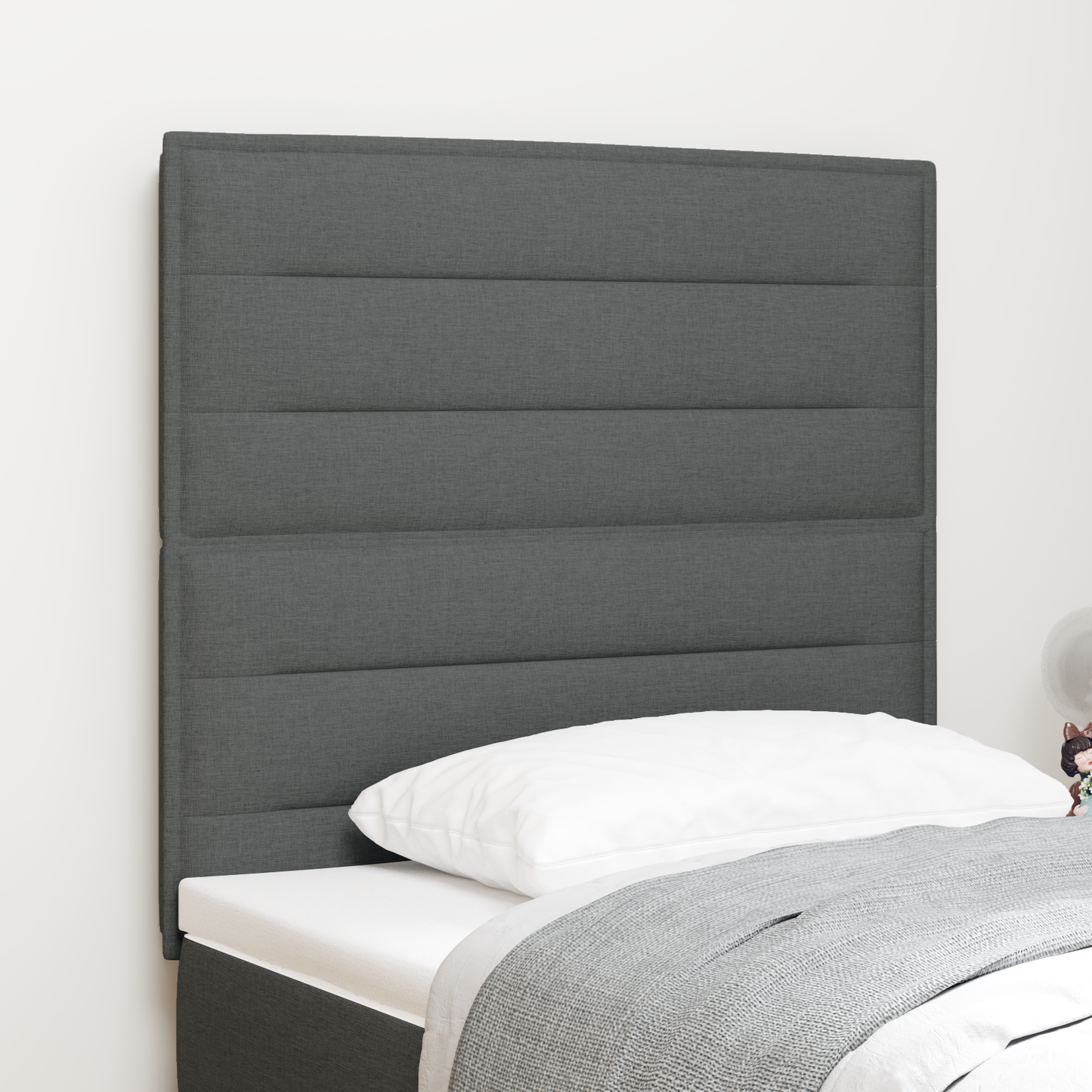 Senggavl Linje Design Mørkegrå 100 Cm Stof