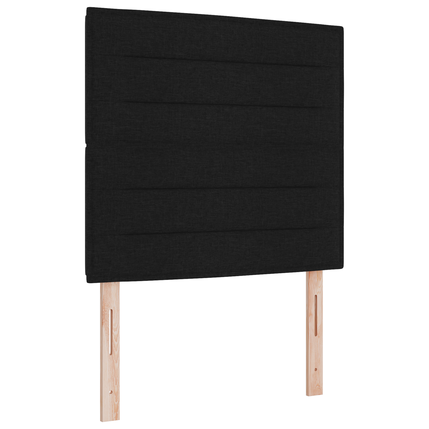 Sengegavl Linjes Design Sort 100 Cm Stof