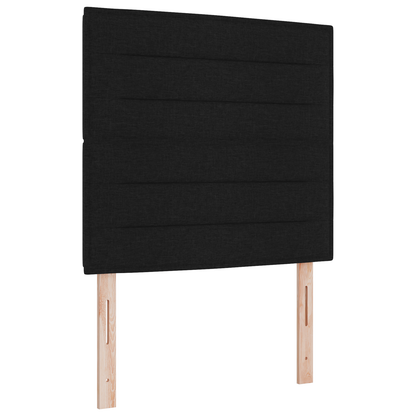 Sengegavl Linjes Design Sort 100 Cm Stof