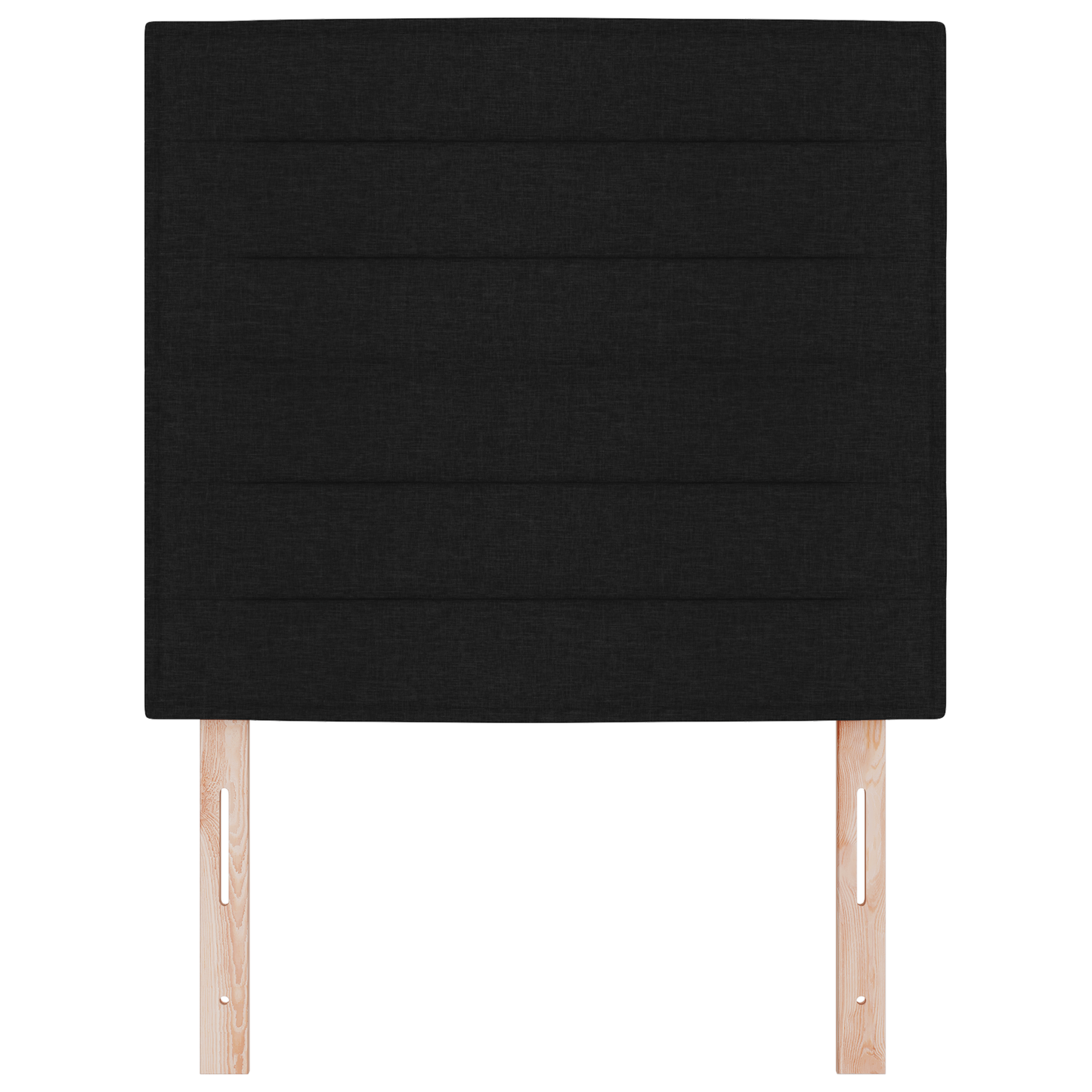 Sengegavl Linjes Design Sort 100 Cm Stof